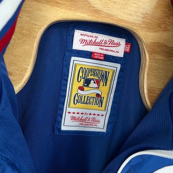 VTG y2k Men's Mitchell & Ness Cooperstown Collection MLB Chicago Cubs Jacket 3XL - Picture 3 of 9